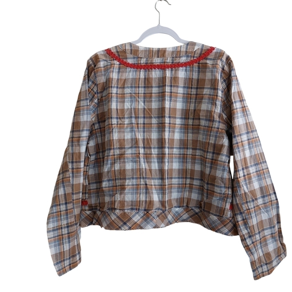Sundance NOLA Plaid with Ric Rac Trim- no size label - Picture 3 of 6